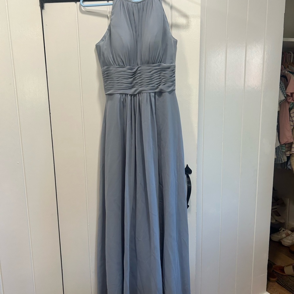 Azazie Dusty Blue Sleeveless Bridesmaid Dress